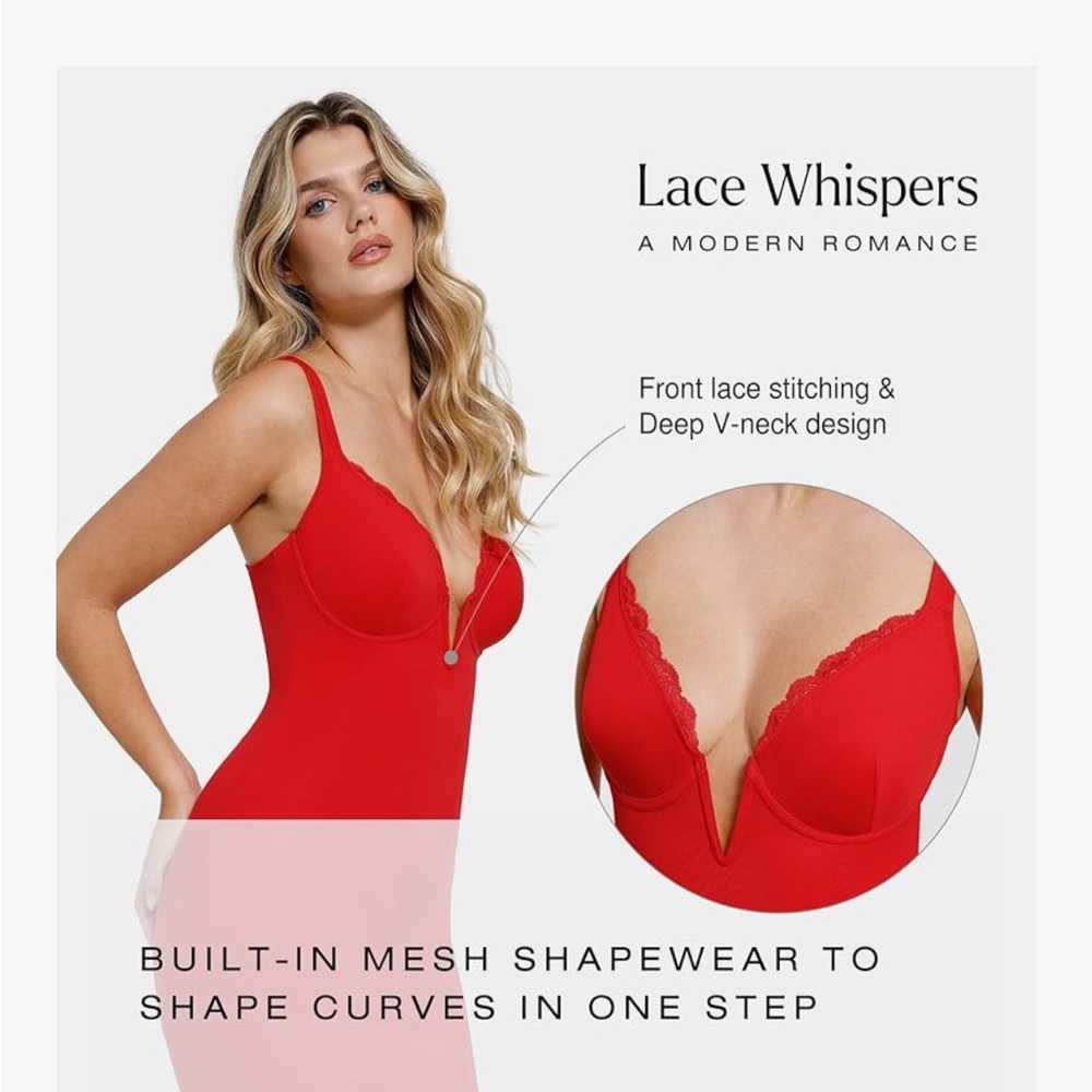 Elegant Red Mini Dress - Picture 4 of 6